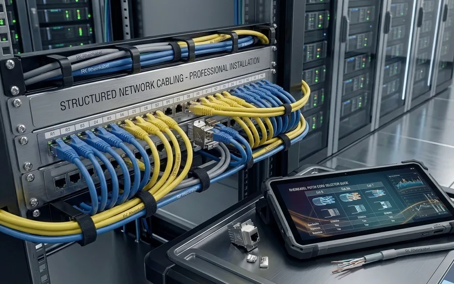 RheinKabel network cables for professional structured copper cabling