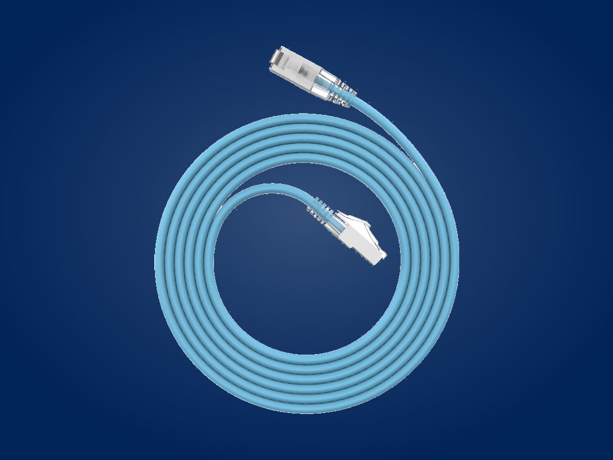 RheinKabel Cat.6A geschirmtes Ultra-Slim Patchkabel RK-C6A-USPC-SH